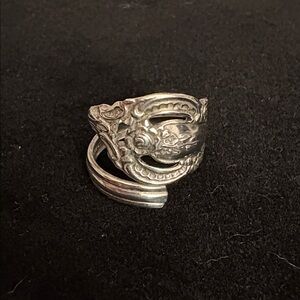 Vintage Silver flatware Oneida spoon ring size 7